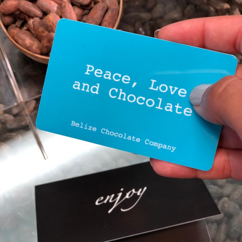 Peace, love and chocolate gift card